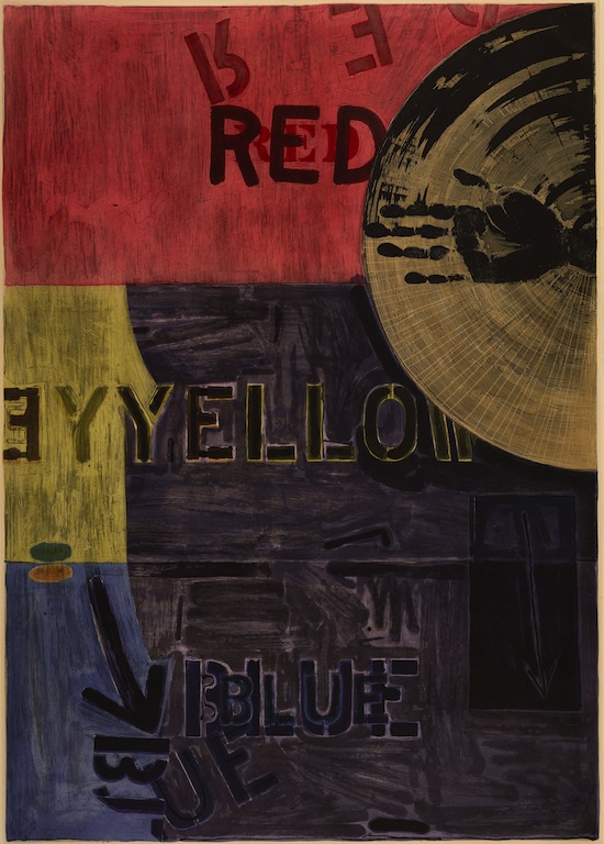 De Picasso à Jasper Johns. L’atelier d’Aldo Crommelynck : Jasper Johns, Periscope (Ulae 218). 1981, Eau-forte et aquatinte en couleurs. BnF, dépt. des Estampes et de la photographie © Jasper Johns/ ADAGP Paris 2014